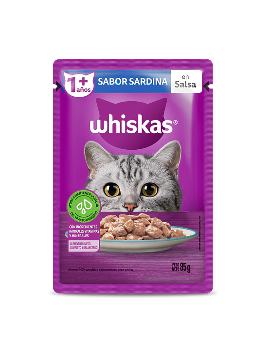 Whiskas sobre sabor sardina salsa 85g 1
