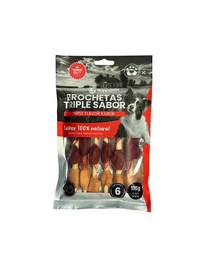 Happy pet Brocheta Triple Sabor