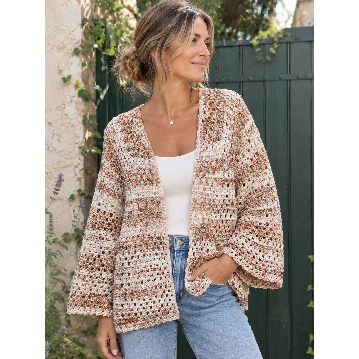 Cardigan tejido a crochet 1