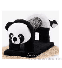 Rasguñador Oso Panda piel y sisal