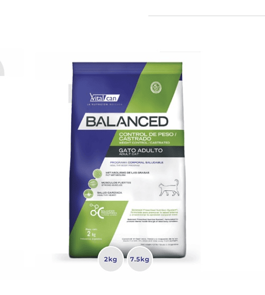 Balanced Felino Control Peso/Esterilizado 2kgs 