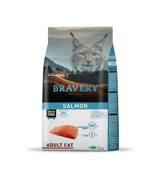 Bravery Felino Adulto Salmon 2kgs 