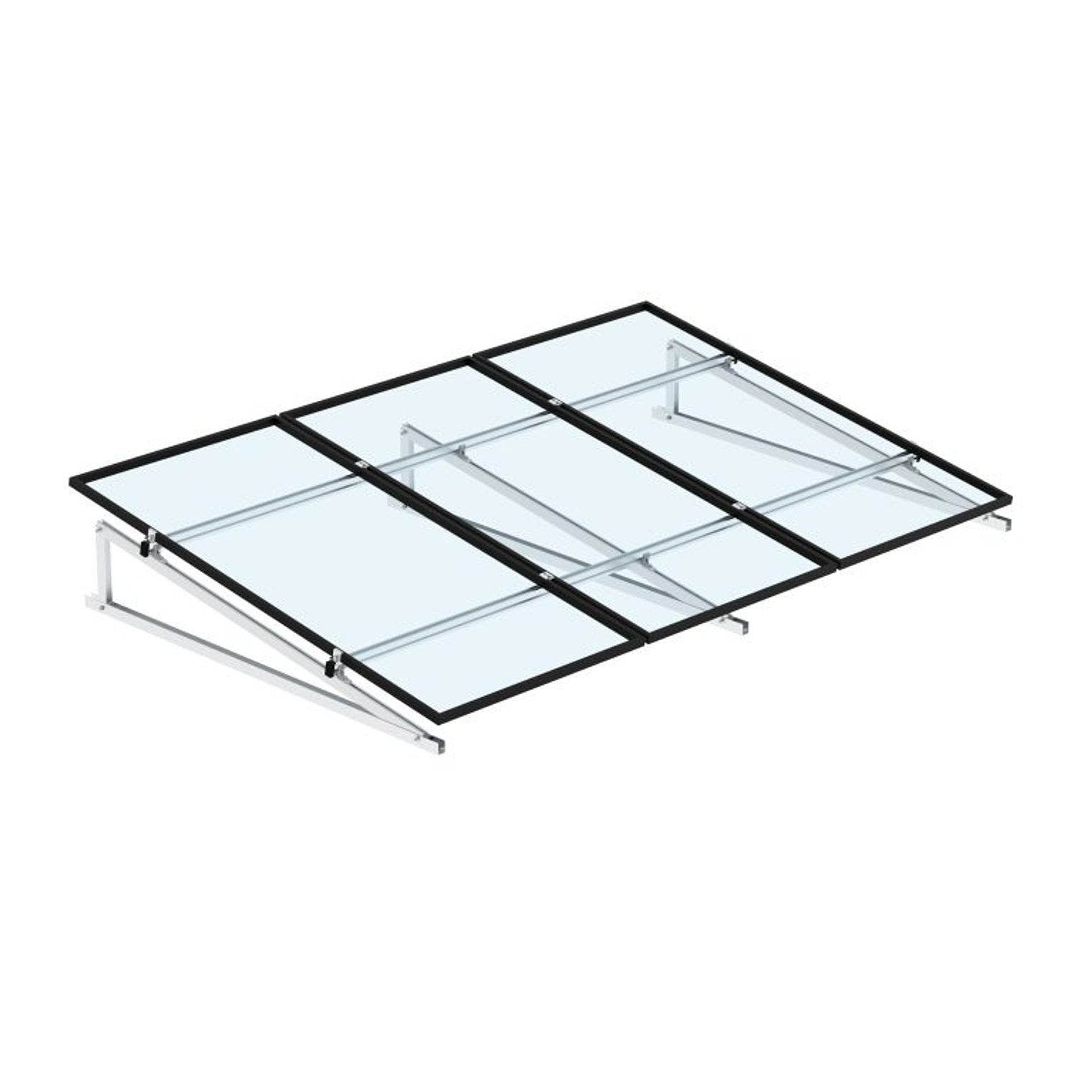 KIT de estrutura inclinada Vertical 15º de 4 módulos ENNOVA 3