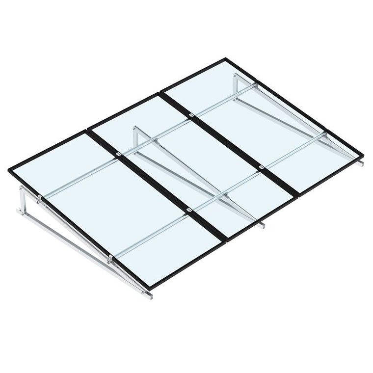 KIT de estrutura inclinada Vertical 15º de 4 módulos ENNOVA 4