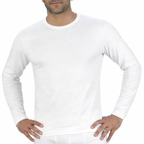 Camiseta Karmy Hombre Pack 2 Manga Larga Algodón Art 188