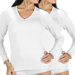 Camisetas Mujer Karmy Adulto Pack 2 Manga Larga  