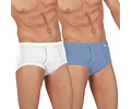 Pack 2 Slips Clásicos Hombre  Algodón Rib 100% Peinado 200 g