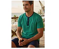 Pijama Corto Hombre Karmy Jersey Polycotton Verde 