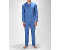 Pijama Hombre Jersey Polycotton Largo Cuello Redondo