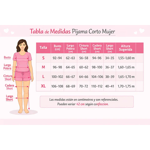 Pijama Mujer Karmy Corto Polycotton 50 % algodón / 50 % poliéster