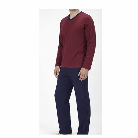 Pijama Karmy Jersey Polycotton Largo Cuello V