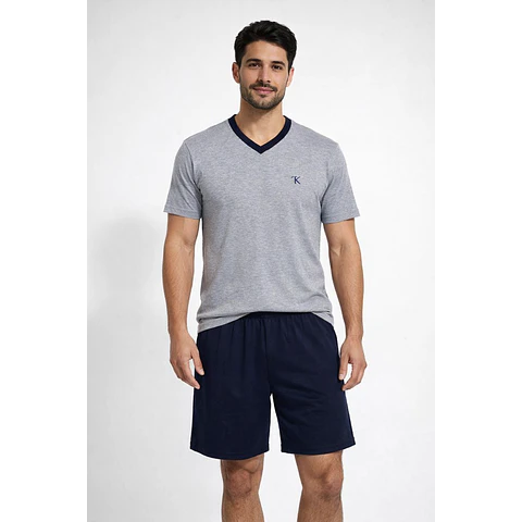 Pijama Karmy Jersey Polycotton Cuello V Corto