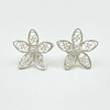 Aros flor en filigrana de plata