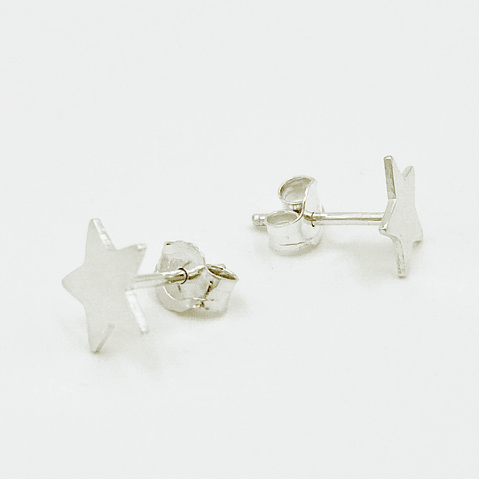 Aros estrella de plata mini