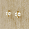 Aros mini dorados con perlas