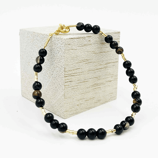 Pulsera Agatas negras