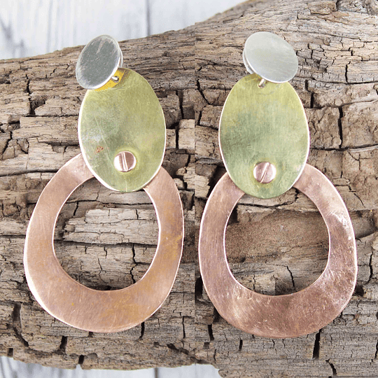 Aros Alpaca Cobre y Bronce