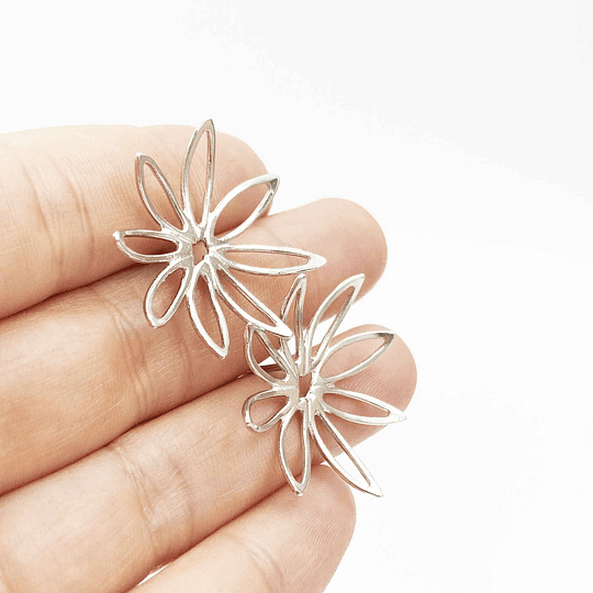 Aros Crisantemo de plata