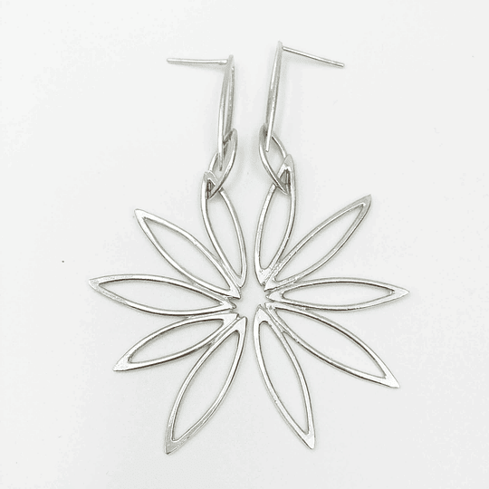 Aros Gran Crisantemo de plata