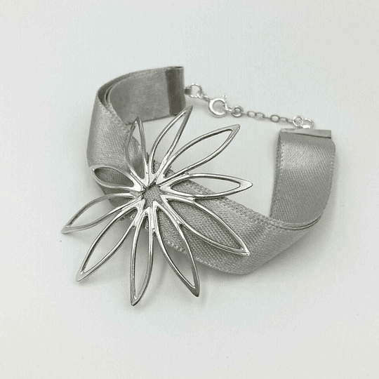 Pulsera gran Crisantemo de plata