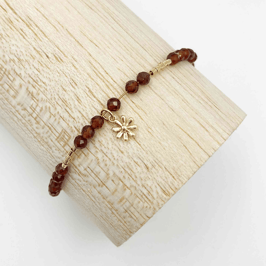 Pulsera piedras Granate Hessonita