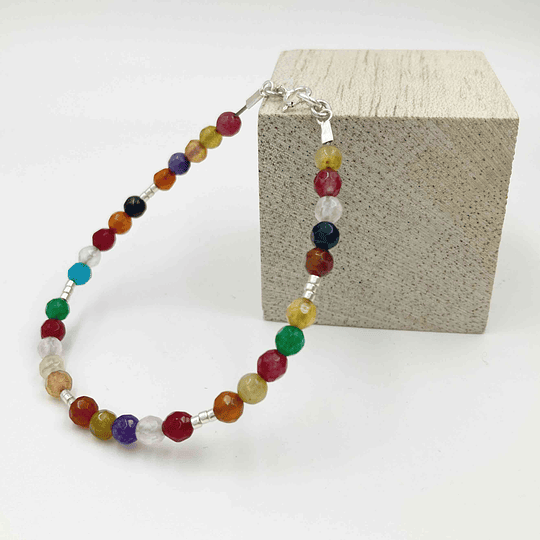 Pulsera Agatas multicolor