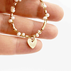 Pulsera perlas y corazón mini