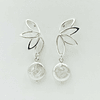 Aros Crisantemo de plata y perlas