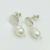 Aros mini de plata y perlas