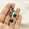Aros Argollas De Plata Largos Con Piedras Apatita
