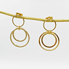 Aros con argollas doradas