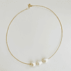 Collar dorado perlas naturales