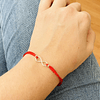 Pulsera roja Infinito de plata