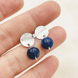 Aros de plata con Lapislázuli