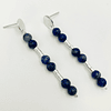 Aros de plata y piedra Lapislázuli