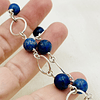 Pulsera argollas de plata y Lapislázuli