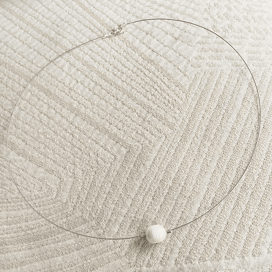 Collar perla natural solitario