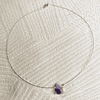 Collar Amatista natural solitario