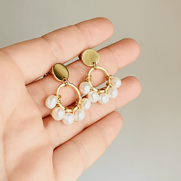 Aros Tulipá perlas grande