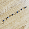 Pulsera Lapislázuli y argollas doradas