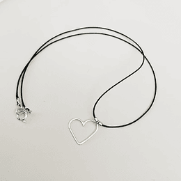 Collar corazón de plata