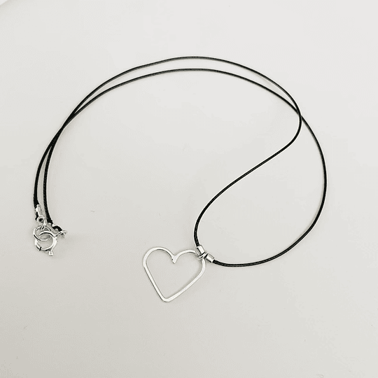 Collar corazón de plata