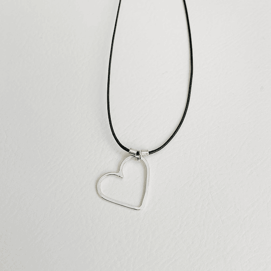 Collar corazón de plata
