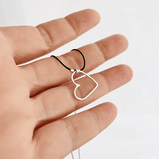 Collar corazón de plata