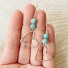 Aros corazón de plata y piedras