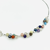 Collar trenza de piedras naturales