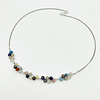Collar trenza de piedras naturales