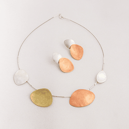 Conjunto Nicco plata y cobre