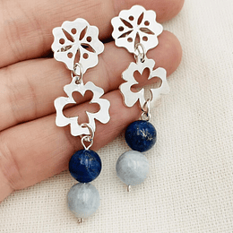 Aros Abutilón largos con piedras