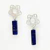 Aros flor de plata y Lapislázuli